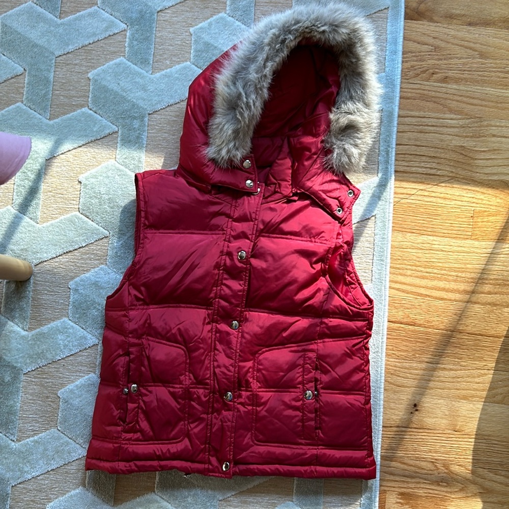 Winter Red vest from Saks